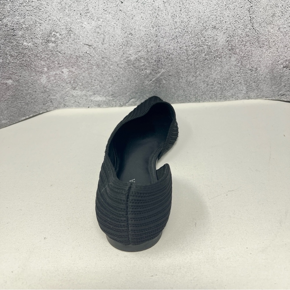 Vivaia Black Melia Pointed-Toe Striped Flat.  Size 38/US 7-7.5. - Picture 9 of 15